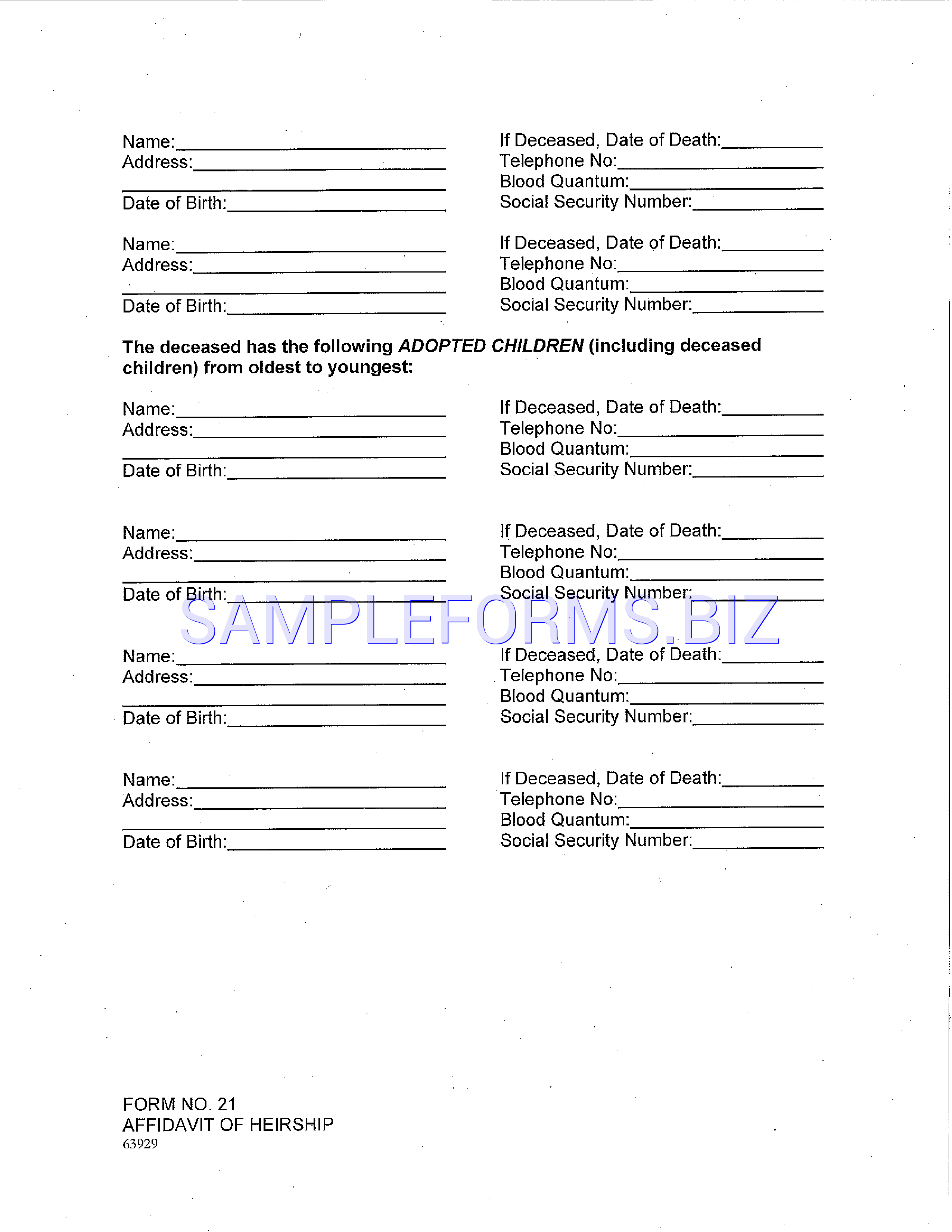 Preview free downloadable Alaska Affidavit of Heirship Form in PDF (page 4)